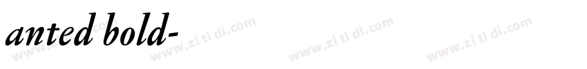 anted bold字体转换